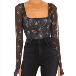 REVOLVE AFRM Kona Long Sleeve Corset Top, size M